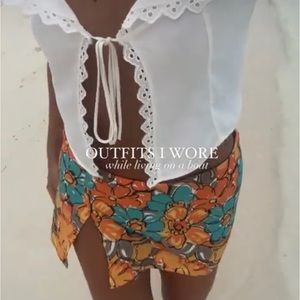 Revolve floral mini skirt